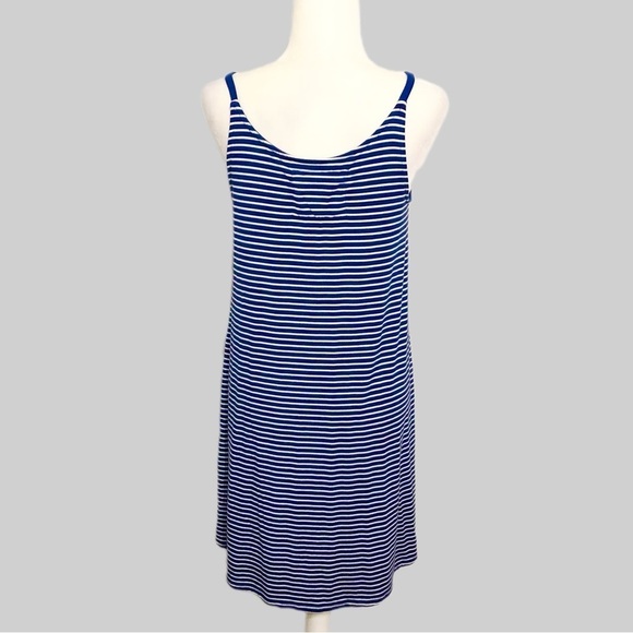 Cupio Blue Striped Flowy Lightweight Sleeveless Dress Size Medium - Picture 3 of 5